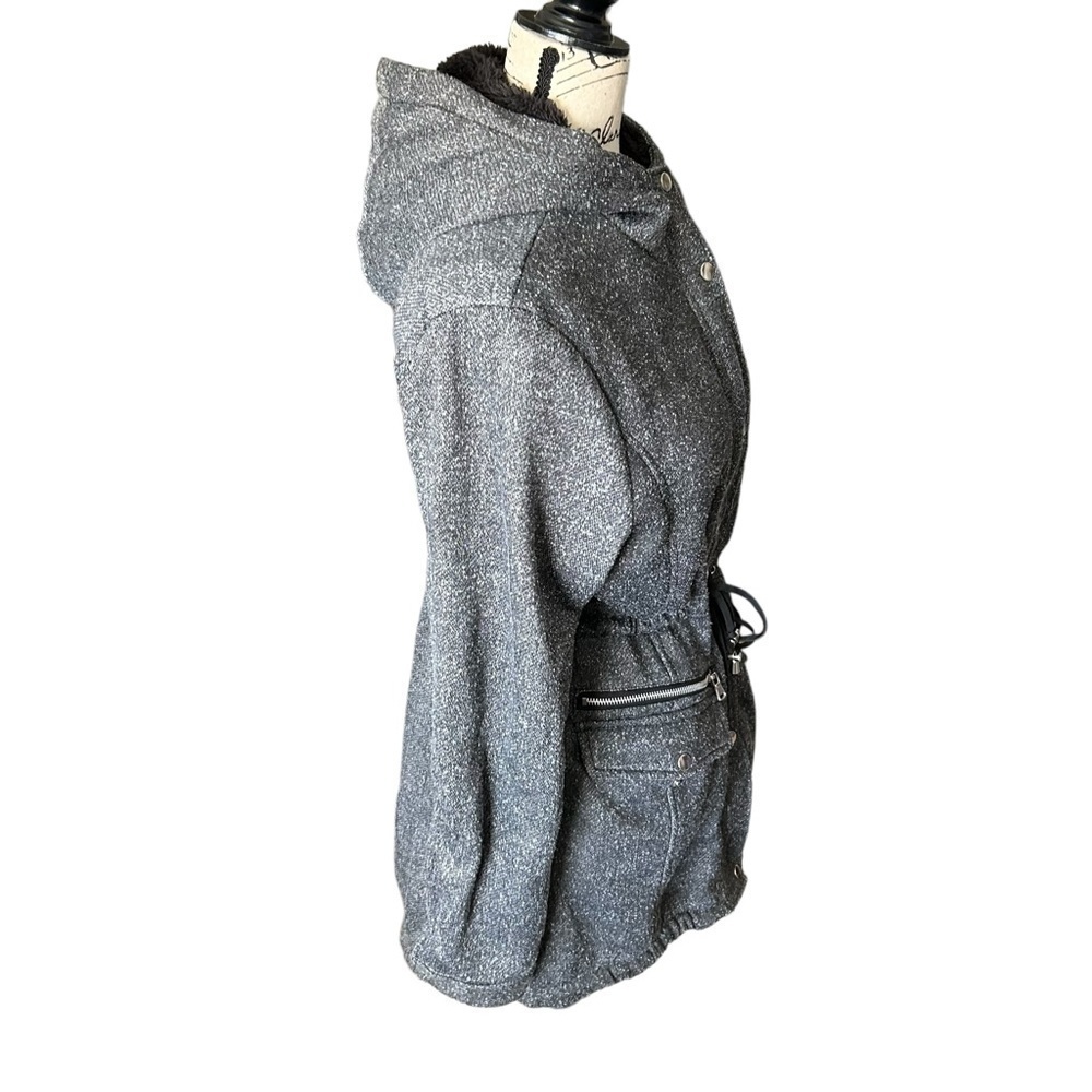 Paper Tee Women’s Hooded Parka Coat Sz Lrg - Picture 3 of 13